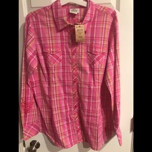 NWT 2XL Ariat western shirt in pink